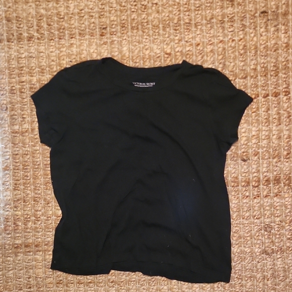 Victoria's Secret Black Tee with Gold Accents - Picture 3 of 3